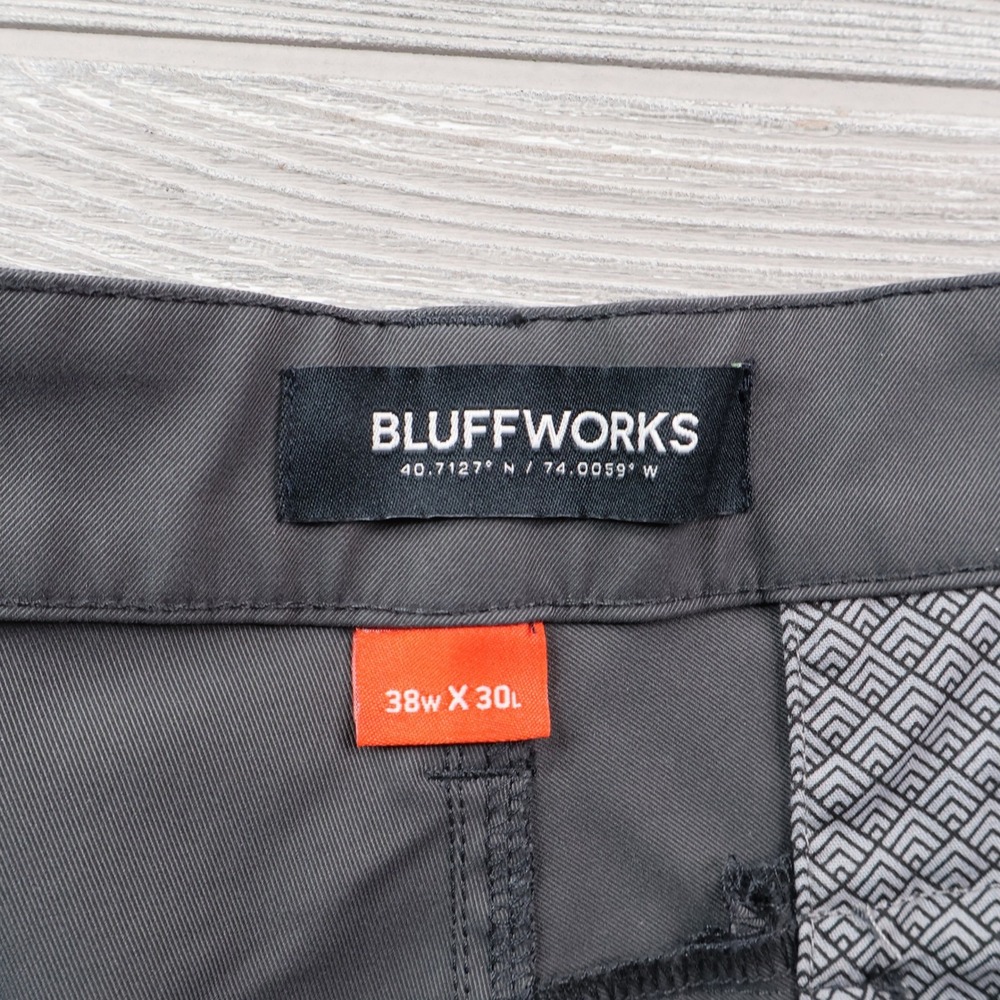 Bluffworks Ascender Travel Pants Men's 38x30 Regular Fit Charcoal Grey - Picture 2 of 7
